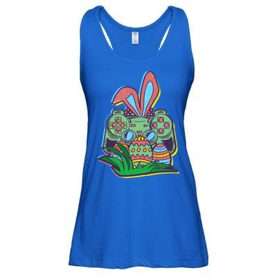 Funny Easter Time Gamer Bunny Ears Controller Easter Eggs Ladies Essential Flowy Tank