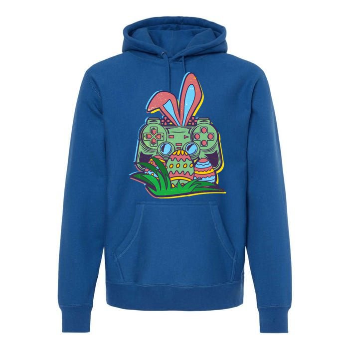 Funny Easter Time Gamer Bunny Ears Controller Easter Eggs Premium Hoodie