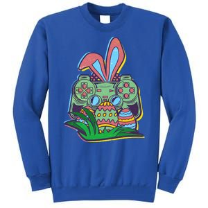 Funny Easter Time Gamer Bunny Ears Controller Easter Eggs Tall Sweatshirt