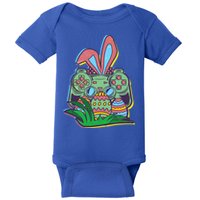 Funny Easter Time Gamer Bunny Ears Controller Easter Eggs Baby Bodysuit
