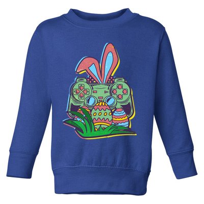 Funny Easter Time Gamer Bunny Ears Controller Easter Eggs Toddler Sweatshirt