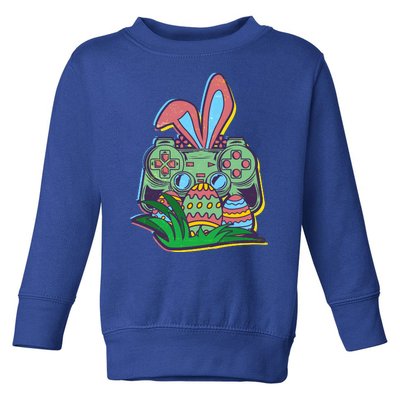 Funny Easter Time Gamer Bunny Ears Controller Easter Eggs Toddler Sweatshirt