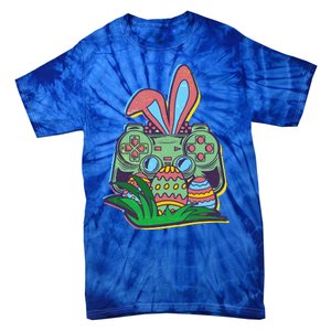 Funny Easter Time Gamer Bunny Ears Controller Easter Eggs Tie-Dye T-Shirt