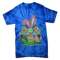 Funny Easter Time Gamer Bunny Ears Controller Easter Eggs Tie-Dye T-Shirt