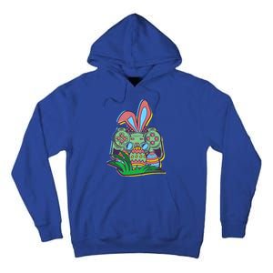 Funny Easter Time Gamer Bunny Ears Controller Easter Eggs Tall Hoodie