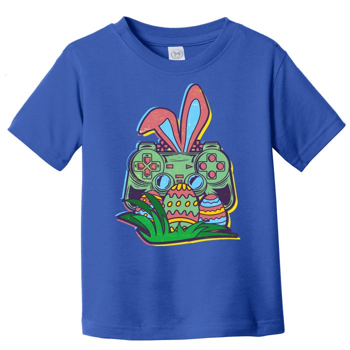 Funny Easter Time Gamer Bunny Ears Controller Easter Eggs Toddler T-Shirt