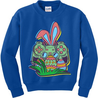 Funny Easter Time Gamer Bunny Ears Controller Easter Eggs Kids Sweatshirt