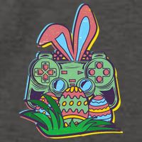 Funny Easter Time Gamer Bunny Ears Controller Easter Eggs Vector Backpack