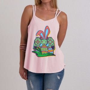 Funny Easter Time Gamer Bunny Ears Controller Easter Eggs Women's Strappy Tank