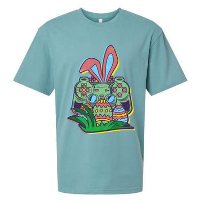 Funny Easter Time Gamer Bunny Ears Controller Easter Eggs Sueded Cloud Jersey T-Shirt