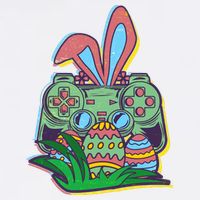 Funny Easter Time Gamer Bunny Ears Controller Easter Eggs Garment-Dyed Sweatshirt