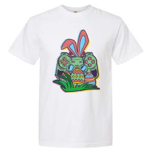 Funny Easter Time Gamer Bunny Ears Controller Easter Eggs Garment-Dyed Heavyweight T-Shirt