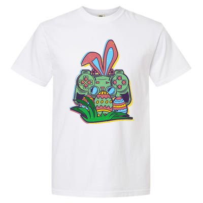 Funny Easter Time Gamer Bunny Ears Controller Easter Eggs Garment-Dyed Heavyweight T-Shirt