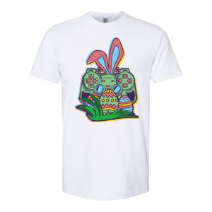 Funny Easter Time Gamer Bunny Ears Controller Easter Eggs Softstyle CVC T-Shirt