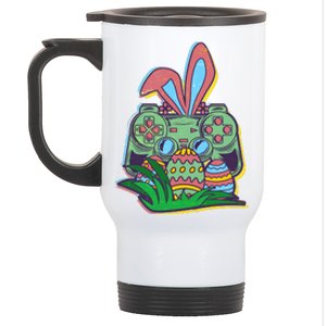 Funny Easter Time Gamer Bunny Ears Controller Easter Eggs Stainless Steel Travel Mug