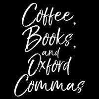 Funny English Teacher Gift Coffee Books And Oxford Commas Gift Wool Snapback Cap