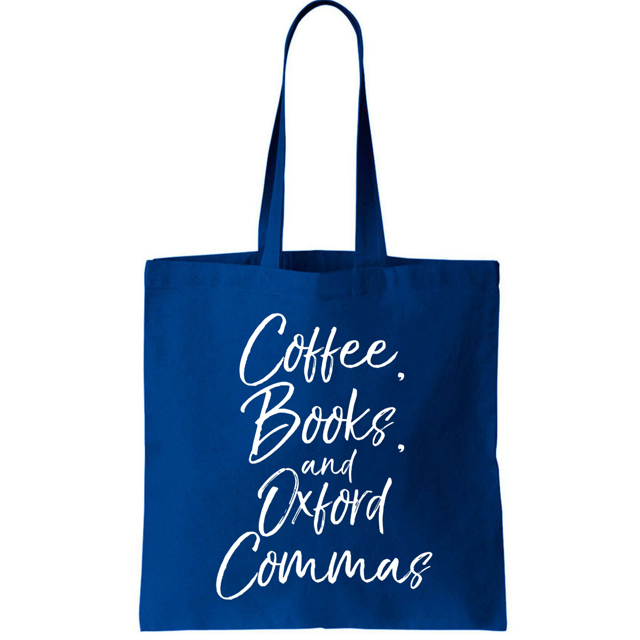Funny English Teacher Gift Coffee Books And Oxford Commas Gift Bag