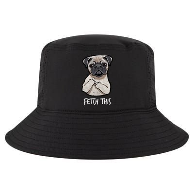 Fetch This Middle Finger Pug Cool Comfort Performance Bucket Hat