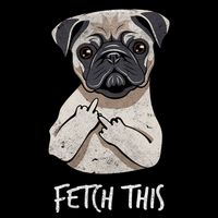 Fetch This Middle Finger Pug Backpack