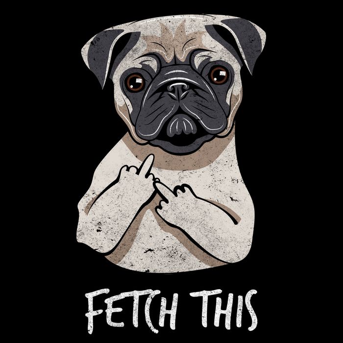 Fetch This Middle Finger Pug Backpack