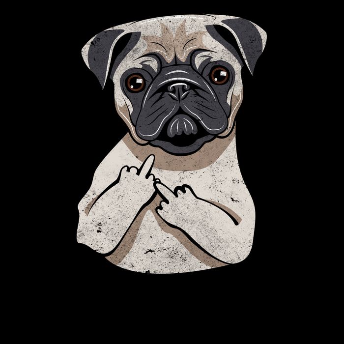 Fetch This Middle Finger Pug Coffee Mug