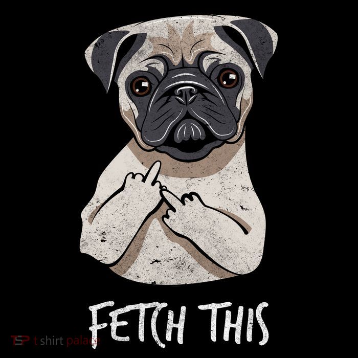 Fetch This Middle Finger Pug Flatbill Hat