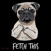 Fetch This Middle Finger Pug Youth Performance Sprint T-Shirt