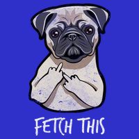 Fetch This Middle Finger Pug 16 in Basic Backpack