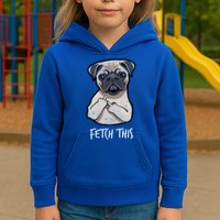 Fetch This Middle Finger Pug Kids Hoodie