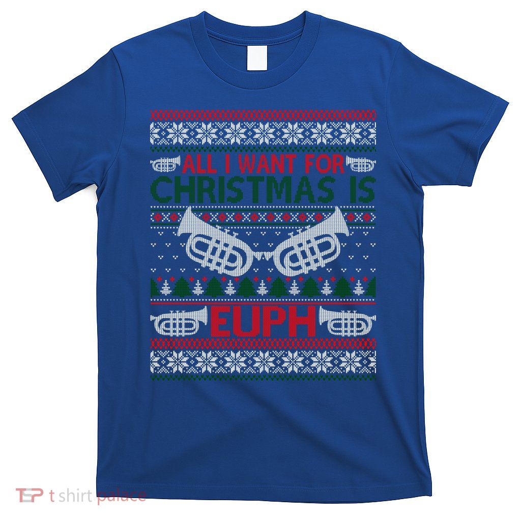 Funny Euph Ugly Christmas Sweater Gift Euphonium T-Shirt