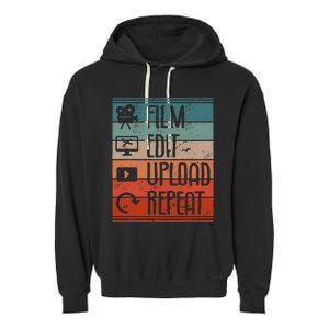 Film Edit Upload Repeat Cinematographer Cinematography Garment-Dyed Fleece Hoodie