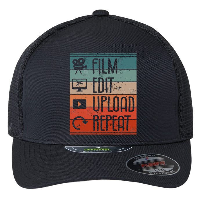 Film Edit Upload Repeat Cinematographer Cinematography Flexfit Unipanel Trucker Cap