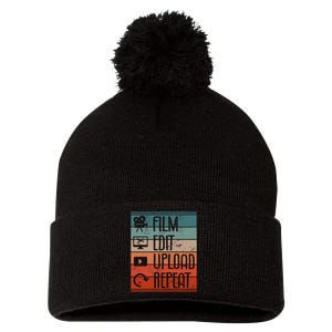 Film Edit Upload Repeat Cinematographer Cinematography Pom Pom 12in Knit Beanie