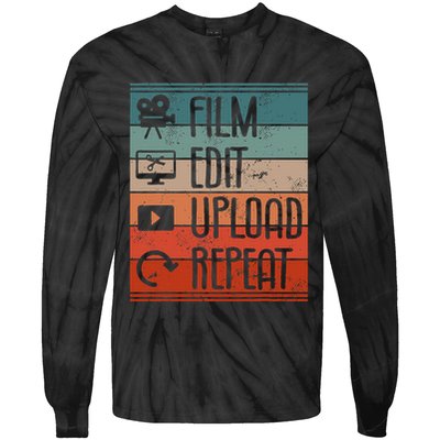 Film Edit Upload Repeat Cinematographer Cinematography Tie-Dye Long Sleeve Shirt