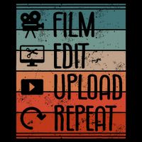 Film Edit Upload Repeat Cinematographer Cinematography Women's Crop Top Tee