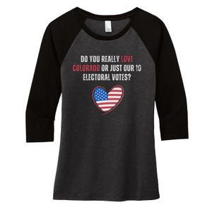 Funny Electoral Vote Women's Tri-Blend 3/4-Sleeve Raglan Shirt