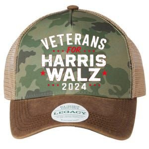 Funny Election Vote Blue Democrat Veterans For Harris Waltz 2024 Gift Legacy Tie Dye Trucker Hat