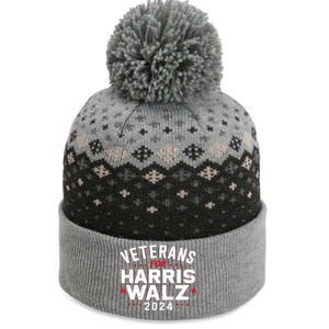 Funny Election Vote Blue Democrat Veterans For Harris Waltz 2024 Gift The Baniff Cuffed Pom Beanie