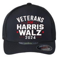 Funny Election Vote Blue Democrat Veterans For Harris Waltz 2024 Gift Flexfit Unipanel Trucker Cap