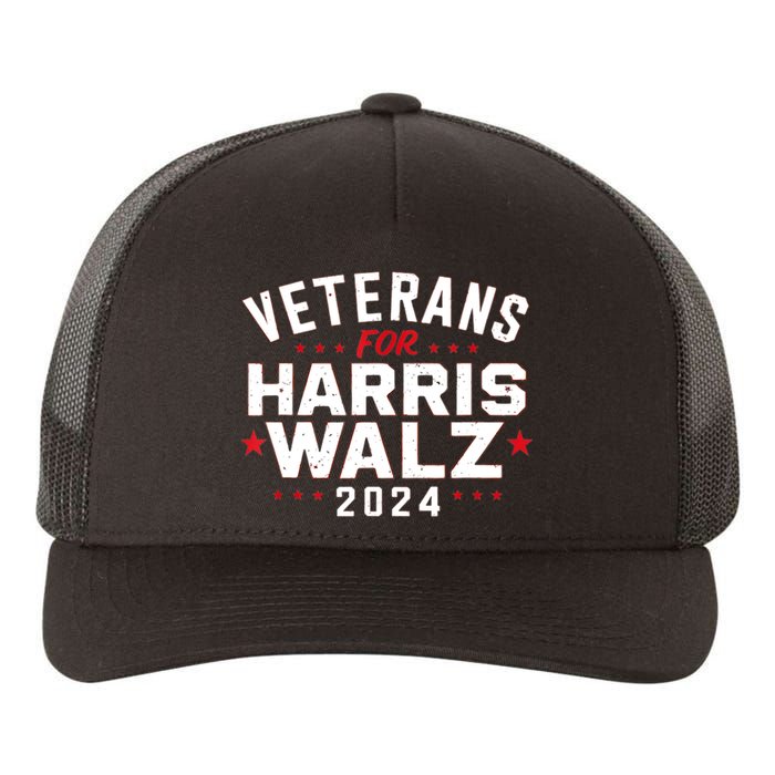 Funny Election Vote Blue Democrat Veterans For Harris Waltz 2024 Gift Yupoong Adult 5-Panel Trucker Hat