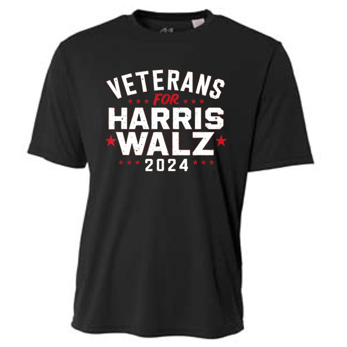 Funny Election Vote Blue Democrat Veterans For Harris Waltz 2024 Gift Cooling Performance Crew T-Shirt