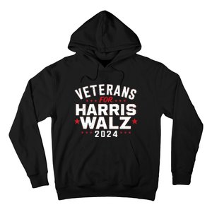 Funny Election Vote Blue Democrat Veterans For Harris Waltz 2024 Gift Hoodie