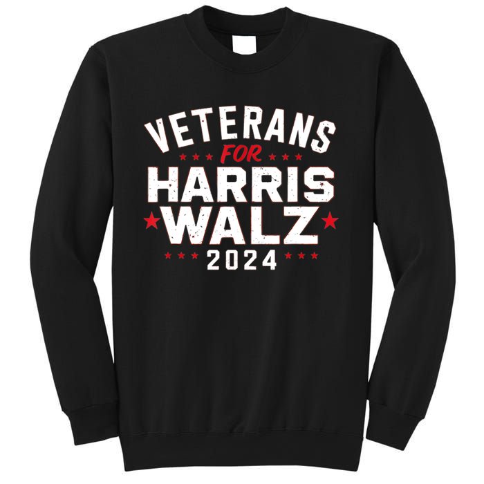 Funny Election Vote Blue Democrat Veterans For Harris Waltz 2024 Gift Sweatshirt