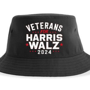 Funny Election Vote Blue Democrat Veterans For Harris Waltz 2024 Gift Sustainable Bucket Hat