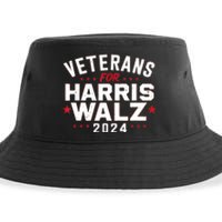 Funny Election Vote Blue Democrat Veterans For Harris Waltz 2024 Gift Sustainable Bucket Hat