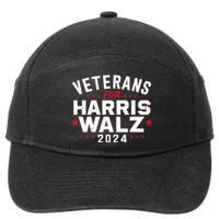 Funny Election Vote Blue Democrat Veterans For Harris Waltz 2024 Gift 7-Panel Snapback Hat