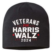 Funny Election Vote Blue Democrat Veterans For Harris Waltz 2024 Gift Sustainable Beanie