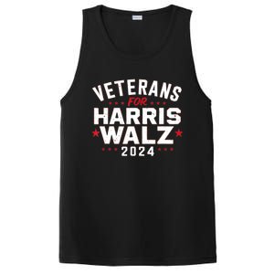 Funny Election Vote Blue Democrat Veterans For Harris Waltz 2024 Gift PosiCharge Competitor Tank