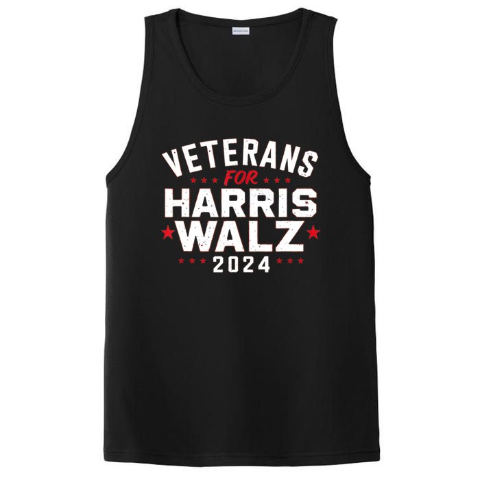 Funny Election Vote Blue Democrat Veterans For Harris Waltz 2024 Gift PosiCharge Competitor Tank