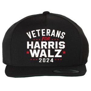 Funny Election Vote Blue Democrat Veterans For Harris Waltz 2024 Gift Wool Snapback Cap